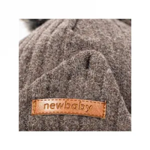 Jesenná dojčenská čiapočka so šatkou na krk New Baby Special One hnedá 74 (6-9m)