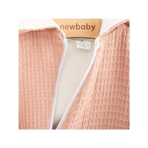 Dojčenský mušelínový overal s kapucňou New Baby Comfort clothes ružová 74 (6-9m)