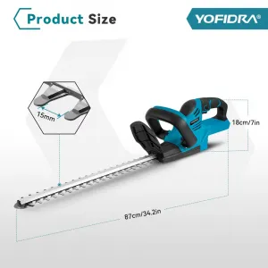 OneVan / Yofidra Výkonné akumulátorové nožnice na trávu a živý plot / plotostrih Yofidra 2000W s dlžkou čepele 51cm