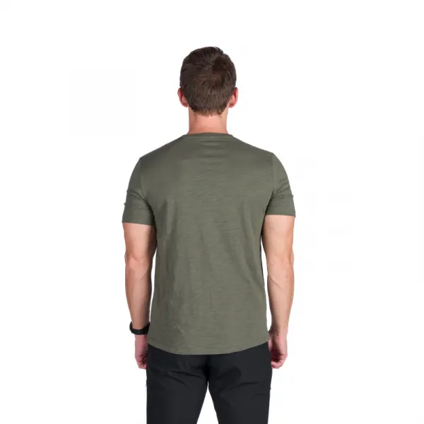 Pánske turistické tričko s krátkym rukávom NORTHFINDER JORG-300darkgreen