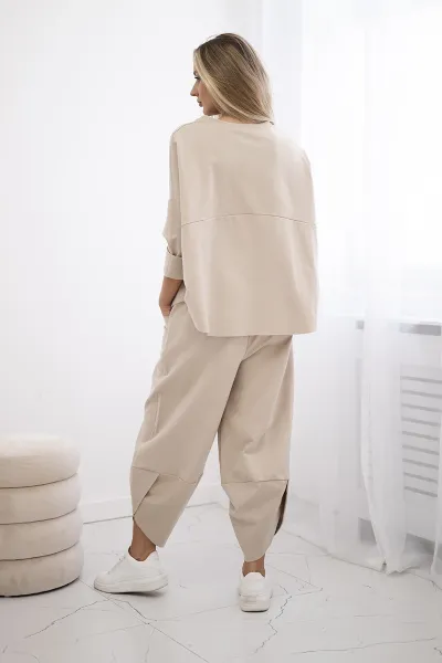 Legínovo Súprava Punto Milano Winter mikina + nohavice khaki Farba: Béžová, Veľkosť: UNI