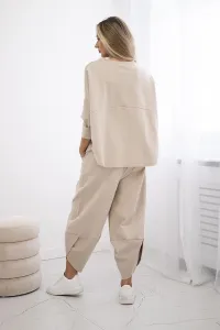 Legínovo Súprava Punto Milano Winter mikina + nohavice khaki Farba: Béžová, Veľkosť: UNI