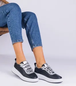 Gemre Čierne dámske tenisky zdobené brokátom Kasabella