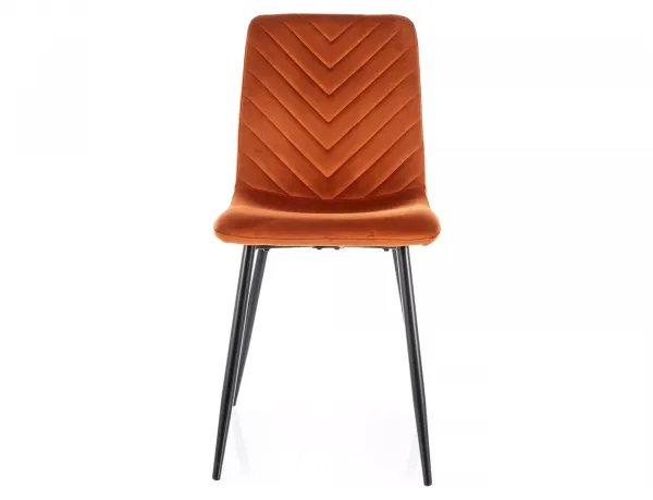 Jedálenská stolička DAREN VELVET oranžová