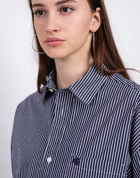 Carhartt WIP W' L/S Arvin Shirt Arvin Stripe, Space/Space S