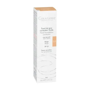 Avène Couvrance Fluid Foundation Corrector tekutý krycí makeup SPF 20 odtieň 2.5 Beige 30 ml