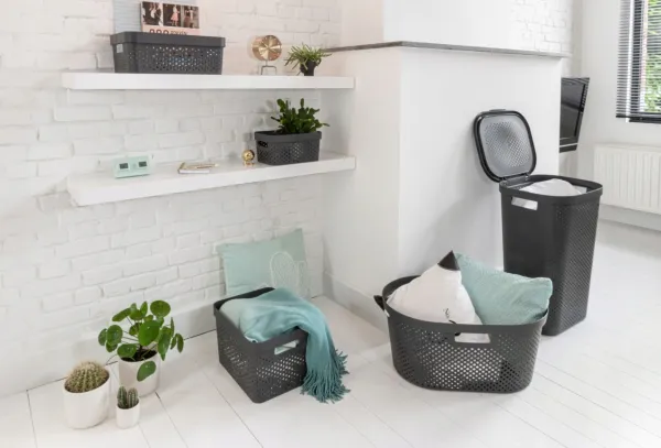CURVER Úložný box INFINITY DOTS 1.4L | tmavosivá