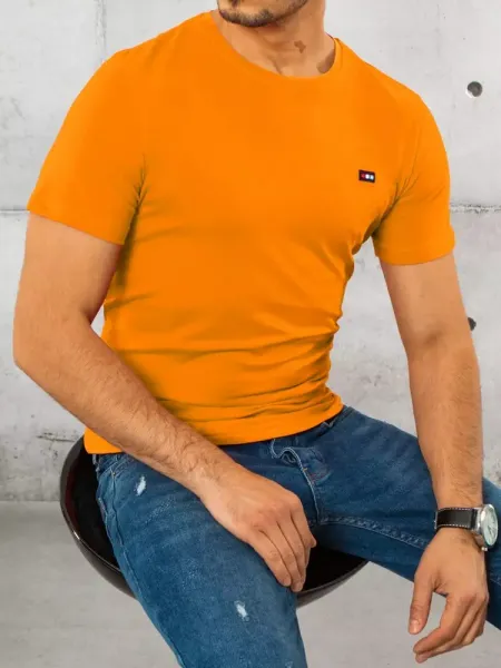 Pánske tričko na leto pomarančové