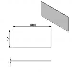 SAPHO - Doska DTDL 101x1,8x46,5cm, dub alabama CR101-2222
