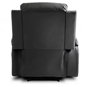 JAKS Masážne kreslo čierna eko koža Box
