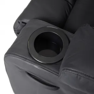 JAKS Masážne kreslo čierna eko koža Box