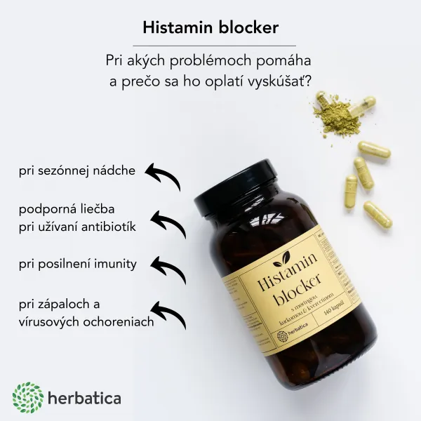 Histamin blocker s moringou, kurkumou a kvercetínom - 140 kapsúl - Herbatica