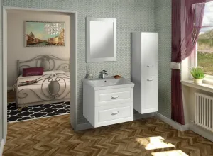 AQUALINE - FAVOLO zrkadlo v ráme 60x80cm, biela mat FV060
