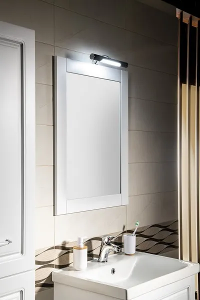 AQUALINE - FAVOLO zrkadlo v ráme 60x80cm, biela mat FV060