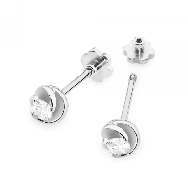 Blink-Blink Napichovacie náušnice z bieleho zlata s diamantami 0.20 ct3139BDB