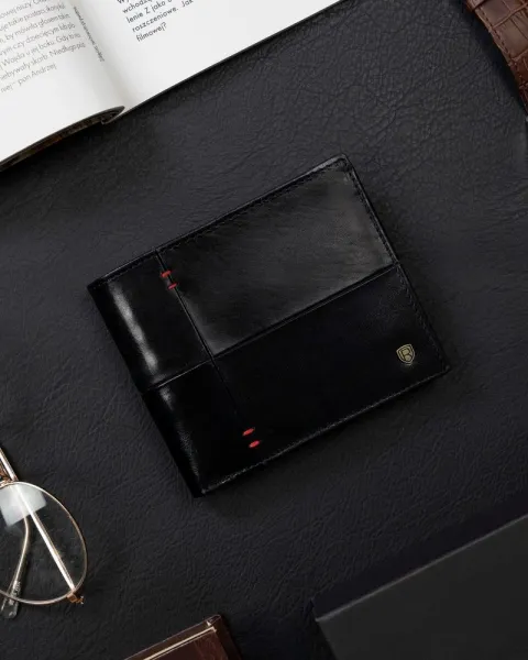 Trendy čierna pánska peňaženka Rovicky