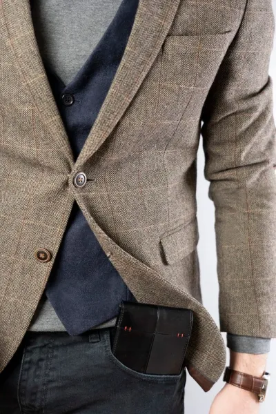 Trendy čierna pánska peňaženka Rovicky