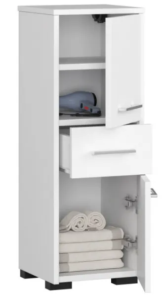 Ak furniture Kúpeľňová skrinka Fin biela