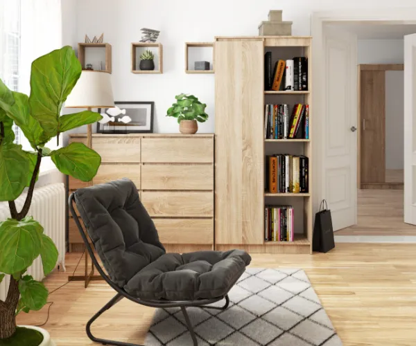 Ak furniture Regál Rexa 80 cm 1 skrinka a 4 police dub sonoma