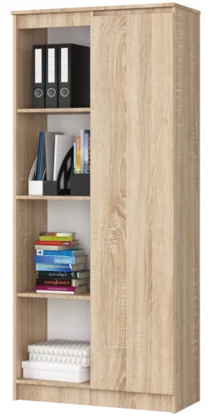 Ak furniture Regál Rexa 80 cm 1 skrinka a 4 police dub sonoma