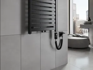 MEXEN/S - Urán radiátor + vykurovacia tyč 1200 x 600 mm, 600 W, čierna W105-1200-600-2600-70