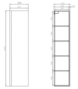 CERSANIT - STĹPIK MODUO 40 BIELA S929-020