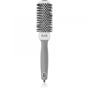 Olivia Garden Expert Shine Wavy Bristles White&Grey kefa na vlasy průměr 35 mm 1 ks