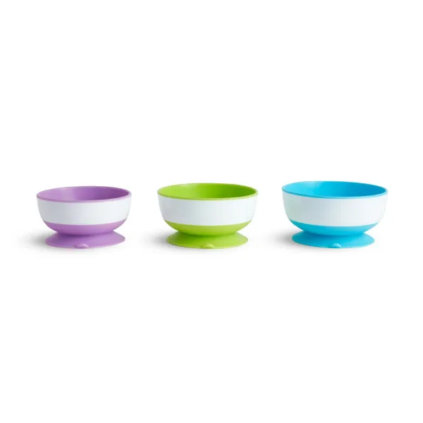 Munchkin Stay Put miska s prísavkou 6 m+ 3 ks