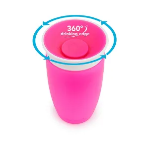 Munchkin Miracle 360° Cup hrnček Pink 12 m+ 296 ml