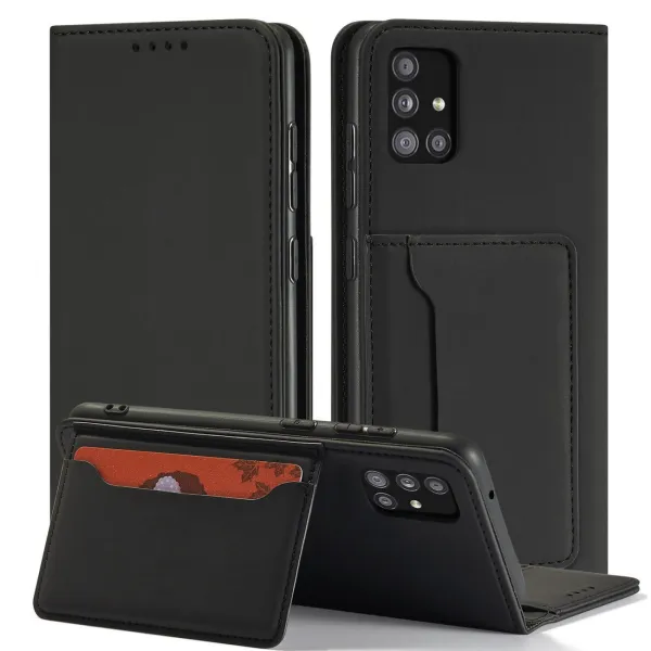 MG Magnet Card knižkové kožené puzdro na Xiaomi Redmi Note 11 Pro 4G/5G, čierne