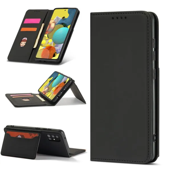 MG Magnet Card knižkové kožené puzdro na Xiaomi Redmi Note 11 Pro 4G/5G, čierne