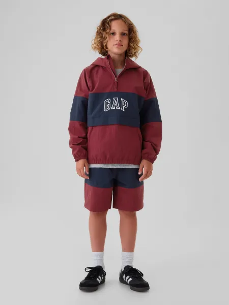 GAP NYLON ANORAK Chlapčenská bunda, vínová, veľkosť