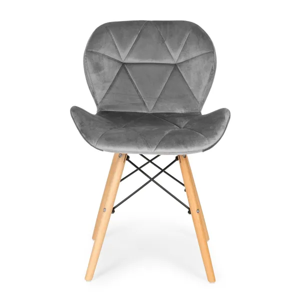 MODERNHOME Sada 4 ks jídelních židlí Salon šedá