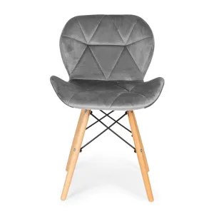 MODERNHOME Sada 4 ks jídelních židlí Salon šedá