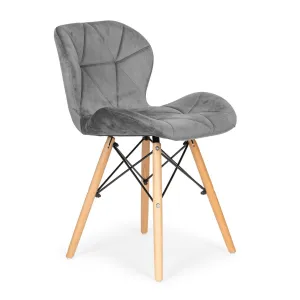 MODERNHOME Sada 4 ks jídelních židlí Salon šedá