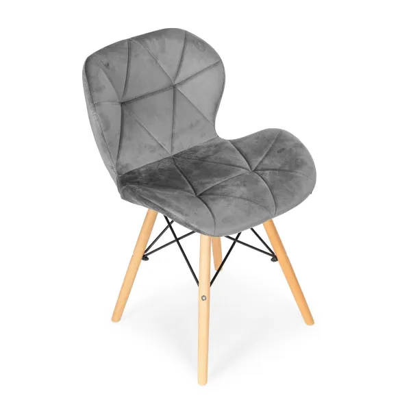 MODERNHOME Sada 4 ks jídelních židlí Salon šedá