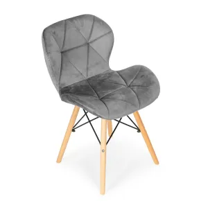 MODERNHOME Sada 4 ks jídelních židlí Salon šedá