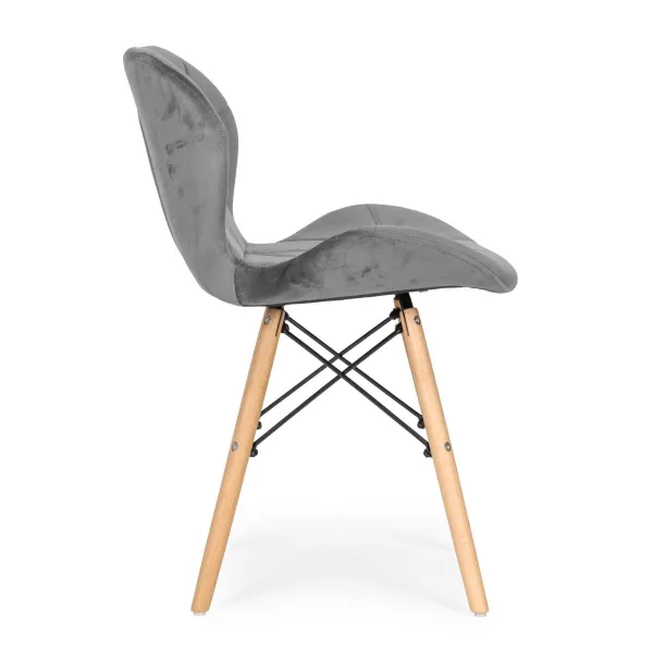 MODERNHOME Sada 4 ks jídelních židlí Salon šedá