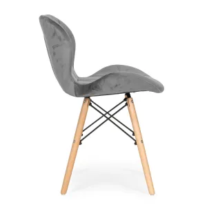 MODERNHOME Sada 4 ks jídelních židlí Salon šedá
