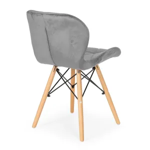 MODERNHOME Sada 4 ks jídelních židlí Salon šedá