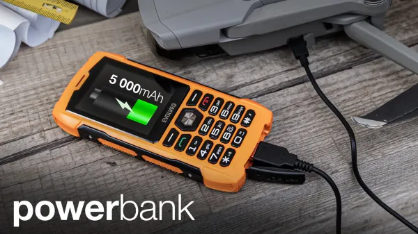 EVOLVEO StrongPhone H1, vodotesný odolný Dual SIM telefón, oranžová