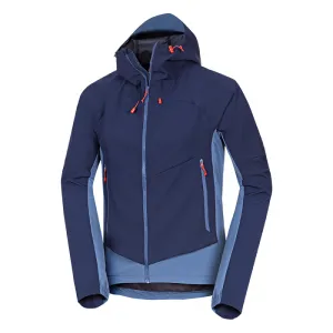 Pánska turistická softshellová bunda NORTHFINDER CIRO-387blueblue