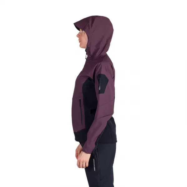 Dámska turistická softshellová bunda NORTHFINDER JANELL-810wineblack