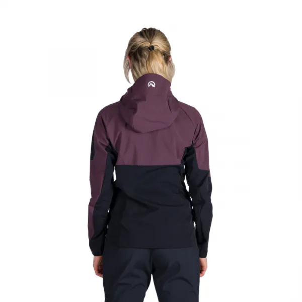 Dámska turistická softshellová bunda NORTHFINDER JANELL-810wineblack