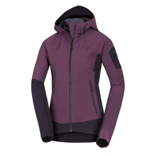 Dámska turistická softshellová bunda NORTHFINDER JANELL-810wineblack