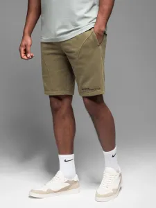 Športové kraťasy pre pánov olivové