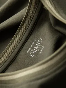 Pánske tričko s dlhým rukávom a s logom- olivové