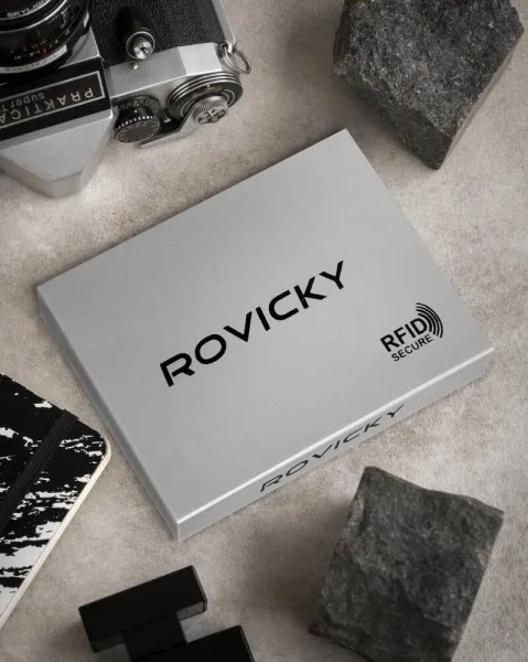 Kožená hnedá pánska peňaženka Rovicky