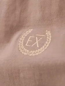 Pánske tričko s dlhým rukávom a s logom- hnedé