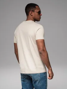Trendy tričko s nápisom pre mužov krémové